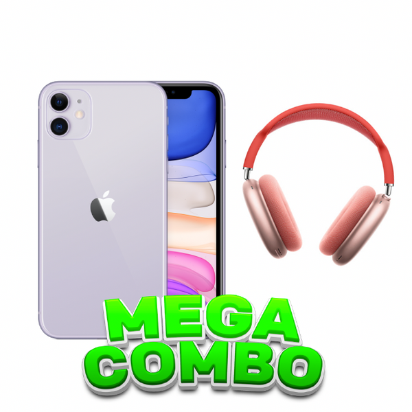 COMBO Iphone 11 64GB + Apple AirPods 2da Generación Reacondicionados